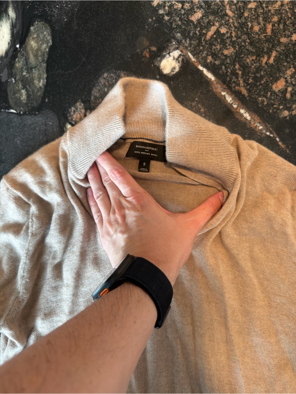 Banana Republic Men’s Beige Turtleneck Sweater
